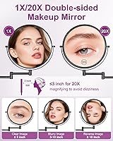 DECLUTTR 9-Inch Wall Mounted Makeup Mirror, 1X/20X Magnification, Black — image 2