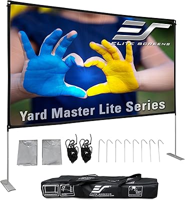 Elite Screens Yard Master Lite OMS125HLITE 125-inch Outdoor Projector Screen