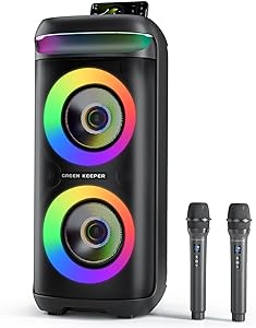 GREEN KEEPER GKD60 Karaoke Machine with 2 Wireless Microphones Review