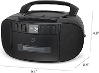 GPX BCA209B Portable Boombox with CD and Cassette Player — image 4