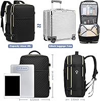 LUOCIP Large Carry On Travel Backpack 40L for 17 Inch Laptop — image 2