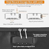 Neoteck Vinyl Record Storage Box with Lock — image 2