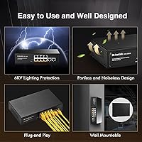 MokerLink POE-G082G 10-Port Gigabit PoE Switch — image 6