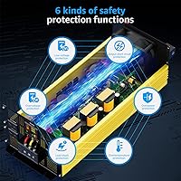 XWJNE 4000W Pure Sine Wave Power Inverter 12V DC to 120V AC — image 7