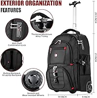 StarCloud 21x14x9 Rolling Backpack with Wheels — image 4