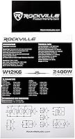 Rockville W12K6D2 V2 12″ 2400W Car Audio Subwoofer — image 8
