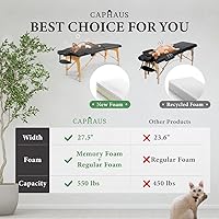 CAPHAUS 84 Inch Memory Foam Massage Table, Purple — image 8