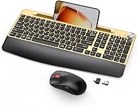 GAMCATZ Ergonomic Wireless Keyboard and Mouse Combo — image 1