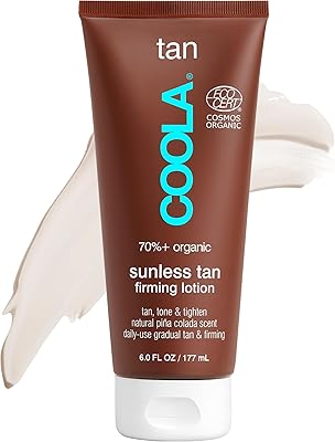 COOLA Organic Sunless Self Tanner Body Firming Lotion, Piña Colada, 6 Fl Oz