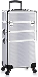 OUDMAY 3-in-1 Aluminum Rolling Makeup Case Review