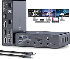 JCYMELE Thunderbolt 4 Docking Station 19-in-1