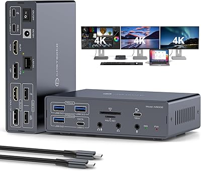 JCYMELE Thunderbolt 4 Docking Station 19-in-1