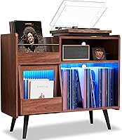 MULEJYBO Large Record Player Stand with Sliding Door — image 1