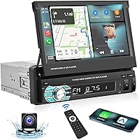 Podofo Single Din Carplay Stereo with 7-inch Touchscreen — image 1