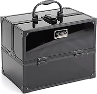 REVLON Makeup Box Organizer with Lock and Key, Smokey Tinted Transparent — image 8