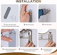 VORREMIRR Wall Mounted Makeup Mirror 1X/30X Magnifying with Extended Arm — image 4