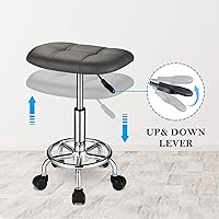 FNZIR Square Rolling Stool with Wheels — image 4