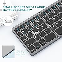 JPHTEK Foldable Bluetooth Keyboard with Touchpad — image 2