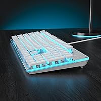 Owpkeenthy White Typewriter Gaming Keyboard — image 3