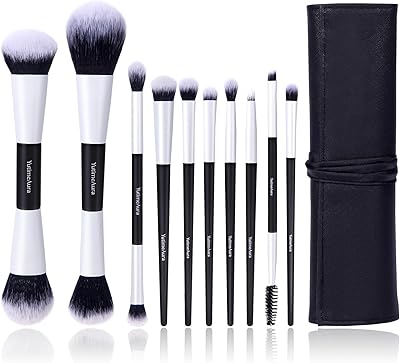 YutimeAura 10pc Dual-Ended Makeup Brush Set