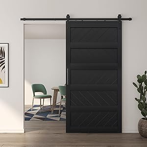 JUBEST 42″ x 84″ Barn Door Sliding Kit