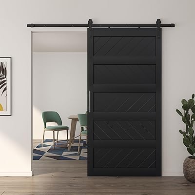 JUBEST 42″ x 84″ Barn Door Sliding Kit