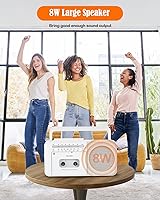 FIOLEES TD-816 Rechargeable Cassette Tape Player Boombox with Bluetooth — image 7