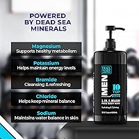 Dead Sea Collection TOP 10 ACTIVE Men's Body Wash 3 in 1 – Sandalwood – 33.8 Fl. Oz. (2-Pack) — image 4