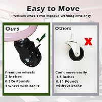 TUOCCI Braiding Hair Rack with 196 Pegs, 4-Tier Storage Cart in Pink — image 5