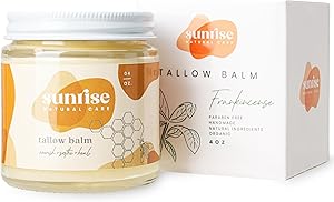Sunrise Natural Care Unwhipped Honey and Tallow Balm – 4oz Frankincense Review