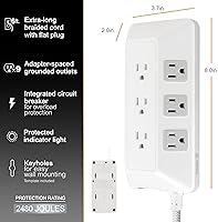 GE 9-Outlet Surge Protector 2480J, 6ft Cord — image 4
