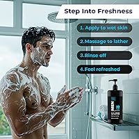 Dead Sea Collection TOP 10 ACTIVE Men's Body Wash 3 in 1 – Sandalwood – 33.8 Fl. Oz. (2-Pack) — image 6