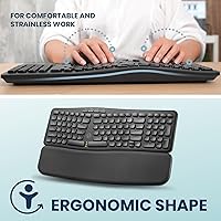 Perixx PERIBOARD-636B Wireless Ergonomic Compact USB Keyboard — image 2