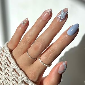 Glamnetic Salty Waves Press-On Nails - Short Almond Review