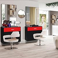 Winado Wall Mount Salon Station with Mirror & Storage Cabinet — image 7