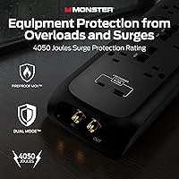 Monster Power Surge Protector 4,050 Joules 8 Outlets with USB-A & USB-C — image 3