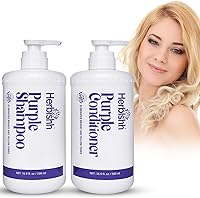 Herbishh Sulfate Free Purple Shampoo and Conditioner Set 16.9 Fl. Oz Each — image 1