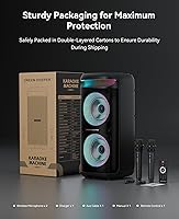 GREEN KEEPER GKD60 Karaoke Machine with 2 Wireless Microphones — image 6