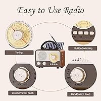 Caulikine ZS-02 Retro Bluetooth Radio — image 9