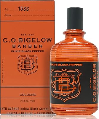 C.O. Bigelow Elixir Black Pepper No. 1586 Cologne 2.5oz