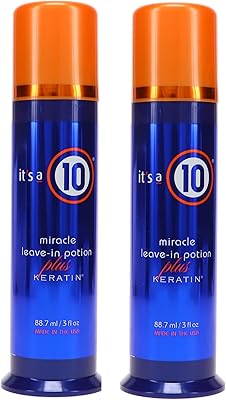 It's a 10 Haircare Miracle Leave-In Potion Plus Keratin, 3.4 fl. oz. (Pack of 2)