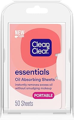 Clean & Clear Essentials Oil Absorbing Sheets 50 Count