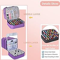 Large Nail Polish Organizer Case - Purple — image 4