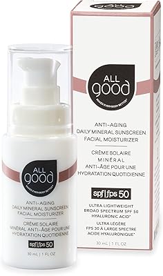 All Good Anti-Aging Daily Mineral Sunscreen Face Moisturizer SPF 50 - 1oz