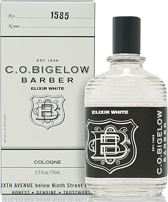 C.O. Bigelow Elixir White Cologne for Men, 2.5 Fl Oz
