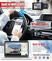 LAMONKE 4K Dual Dash Cam with GPS Wi-Fi — image 4