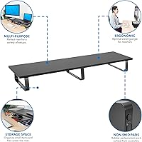 Mount-It! 39″ Extra Long Dual Monitor Stand Riser — image 5