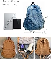 Light Wash Denim Jean Backpack for Women & Men — image 5