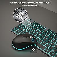 POWZAN RF425 Backlit Wireless Keyboard and Mouse Combo — image 4