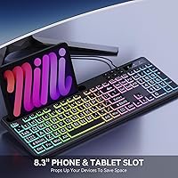 MARVO WK712 Large Print Backlit Keyboard — image 5